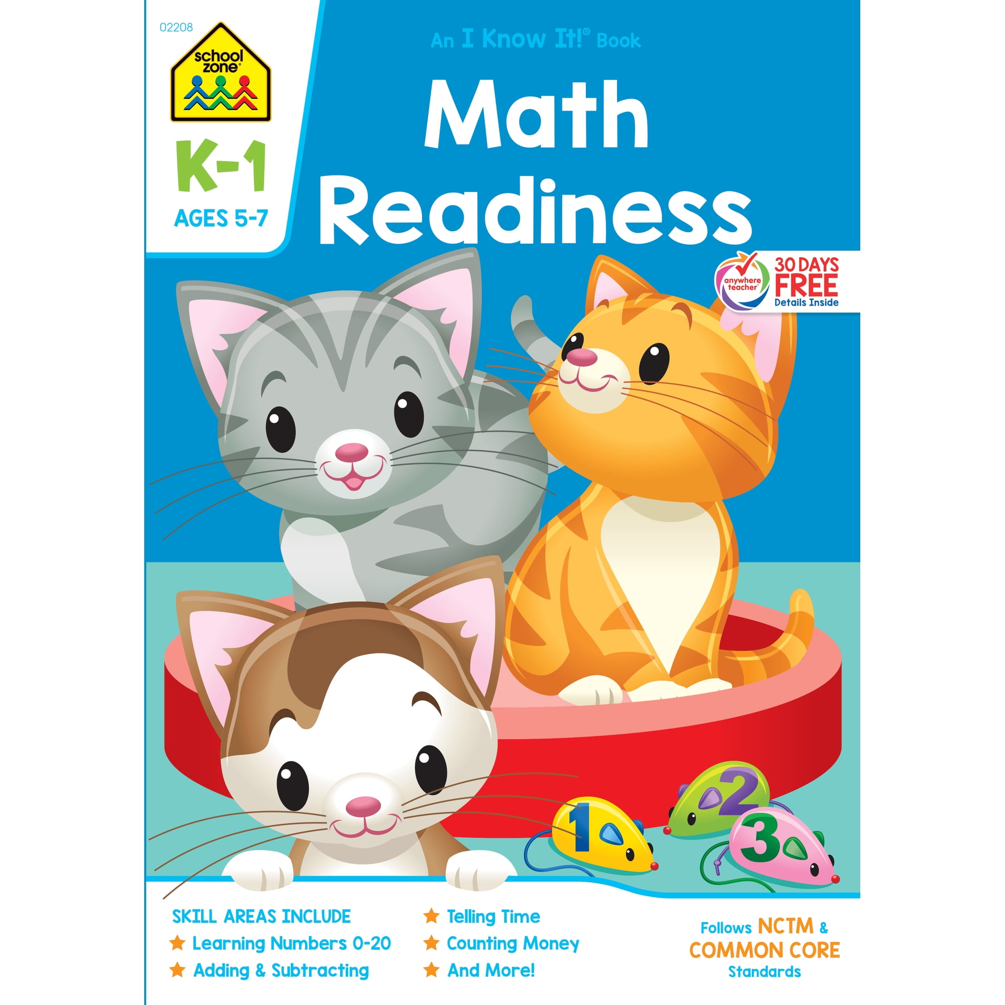 School Zone Math Readiness Grades K-1 Workbook