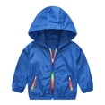 thumbnail image 2 of KYAIGUO 4-12Y Kids Boys Summer Sunscreen Coats Outwears Toddler Girls Sun Protection Zip Front Hoodie Jacket, Upf 50+ Cooling T-Shirts UV SPF Lightweight Rainbow Blouse Tops for Running Fishing Hiking, 2 of 10