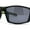 Black Green Black, variant on Mens Xloop Thick Temple Sport Biker Wrap Sunglasses Black White Black