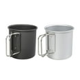 thumbnail image 2 of Sonducket Taza de té de aleación de aluminio, taza plegable ligera, tazas de cocina portátiles, pícnic al aire libre, senderismo, viajes, Kits de desorden para acampar Negro, 2 of 6