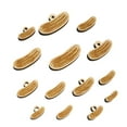 thumbnail image 1 of Vegetable Cucumber Wood Mini Charms Shapes DIY Craft Jewelry - No Hole - Various Sizes (16pcs), 1 of 7