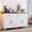 White, variant on Frmobepts 63"W Kitchen Sideboard Credenza, 4-Doors 3-Drawer Wood Buffet Storage Cabinet with Adjustable Shelves for Dining Room, Cherry