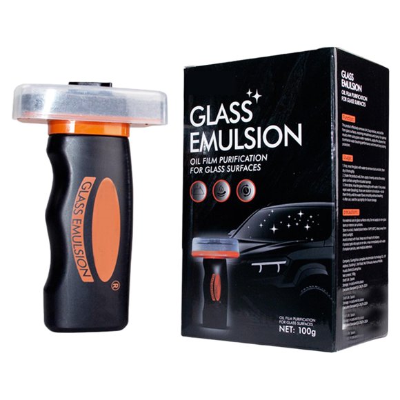 Kit de limpiador de vidrio en emulsión XFYVIKR de 100 ml con aplicador roll-on y cepillo