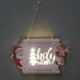 thumbnail image 4 of Ganfancp Merry Christmas Front Door Glowing Wood Sign - Luces Decorativas, Atractivo Interior y Exterior Farm Yard Wooden Sign 9.8Inch Rebajas Hoy Liquidación 1X Colgante de Madera, 4 of 7