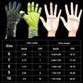 thumbnail image 5 of Guantes de portero Guante de fútbol, ​​7 guantes de portero para niños, guantes de látex de alta calidad y excelente protección para los dedos, guante de portero para adultos, M, 5 of 5