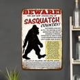 thumbnail image 2 of Placa Metal Vintage Sasquatch Pintura Hierro Rectangular Arte La Pared 20x30cm, 2 of 9