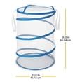 thumbnail image 3 of Cesta plegable de, color blanco con borde azul, 3 of 3