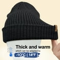 thumbnail image 6 of Men's & Women's Merino Wool Blended Knit Beanie - Warm Stretch Cuffed Winter Hat, Soft Marled Yarn, Classic Cold Weather Cap, 6 of 6