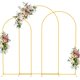 thumbnail image 1 of Soporte de fondo para arco de boda Wokceer, set de 3, metal dorado, 1 of 6
