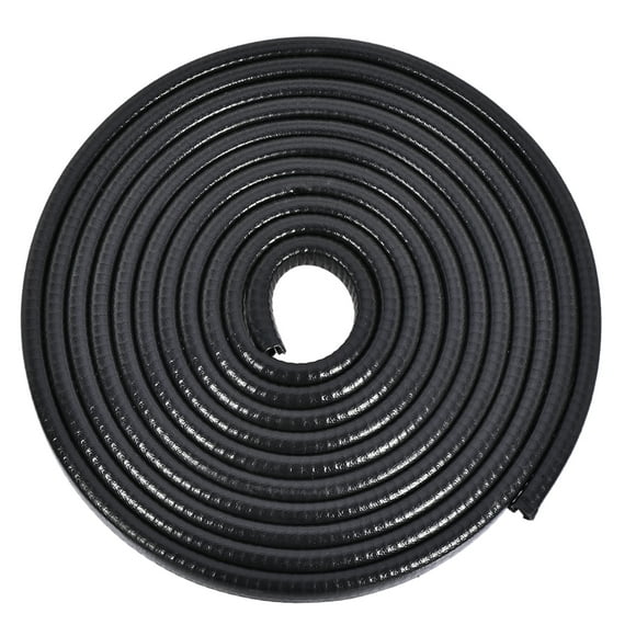Unique Bargains Edge Trim U Seal Extrusion Black U Channel Edge Protector PVC Plastic w Iron Sheet Fits 3/32''-7/32'' Edge 16.4Ft/5M