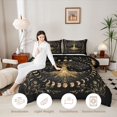 thumbnail image 3 of Homewish Tree of Life Twin Comforter Sets, Vintage Moon Phase Bedding Set, Black Reversible 2 Pieces, 1 Comforter and 1 Pillowcase, 3 of 6
