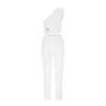 thumbnail image 5 of 2 Piece Pants Set for Women 2 Piece Pants Set for Women Clothing Set Female V-Neck Sleeveless Tops Pants Sets Full Pant Style S_686 Women's Tracksuits White M, 5 of 7