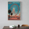 thumbnail image 6 of Low Angle Wall Art Estrella De Puebla Puebla Mexico Vintage Travel Poster Ferris Wheel City View Landmark Canvas Poster, 6 of 8