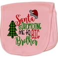 thumbnail image 2 of Inktastic Santa is Promoting Me to Big Brother Green Plaid Tree Baby Burp Cloth, 2 of 3