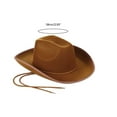 thumbnail image 3 of lanema Unisex Retro Cowboy Hat Western Large Brim Hat Hats Fedora Felt Cowboy Jazz Hat, 3 of 10