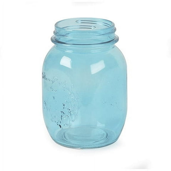 Darice Glass Mason Jar Blue 16 Ounces 3.15 x 3.15 x 5.51 inches