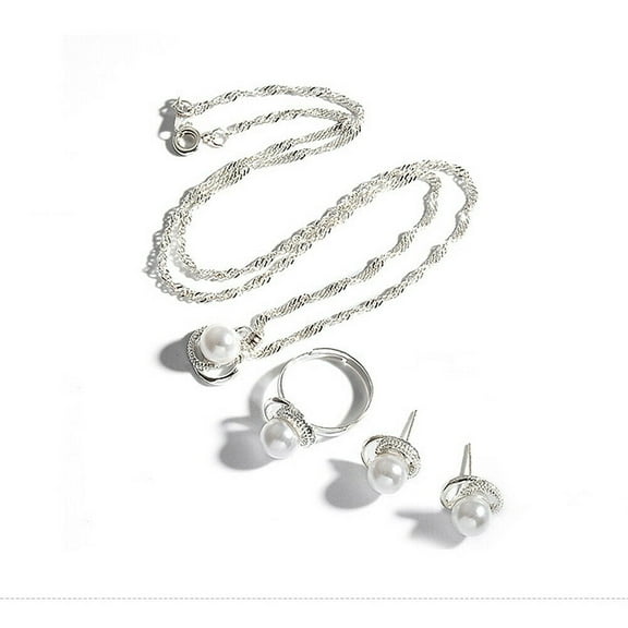 Magik Jewelry Set Rainbow Rhinestone Crystal Necklace, Bracelet, Earring, Ring