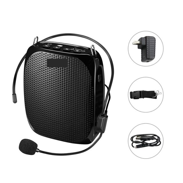 Portable Rechargeable Mini Voice Amplifier Speaker with Wired Microphone for Teachers Supports MP3 Format Audio ,Comfortable and Portable