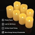 thumbnail image 4 of Aignis 12pcs Flameless LED Candles Battery Operated with 10-Key Remote Timer, Outdoor Indoor Waterproof Electric Lights, Warm Flickering Glow for Cozy & Romantic Home/Wedding/Holiday Décor, 4 of 10