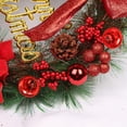 thumbnail image 3 of Guirnaldas hechas a mano de Navidad Guirnalda artificial con campanas Bowknot Decoración de la pared de la puerta delantera de Navidad APink40cm, 3 of 5