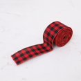 thumbnail image 2 of Coxeer Christmas Ribbon Burlap Vintage Festival Plaid DIY Wrapping Ribbon Craft Ribbon, 2 of 4