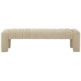 thumbnail image 2 of SAFAVIEH Couture Bellisima Solid Tufted Boucle Modern Bench, Tan, 2 of 6