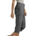 thumbnail image 4 of Lodgix Women's Ultra Lux Comfort with Flex-to-go Utility Skimmer Capri Pant Dark Gray-XL, 4 of 7
