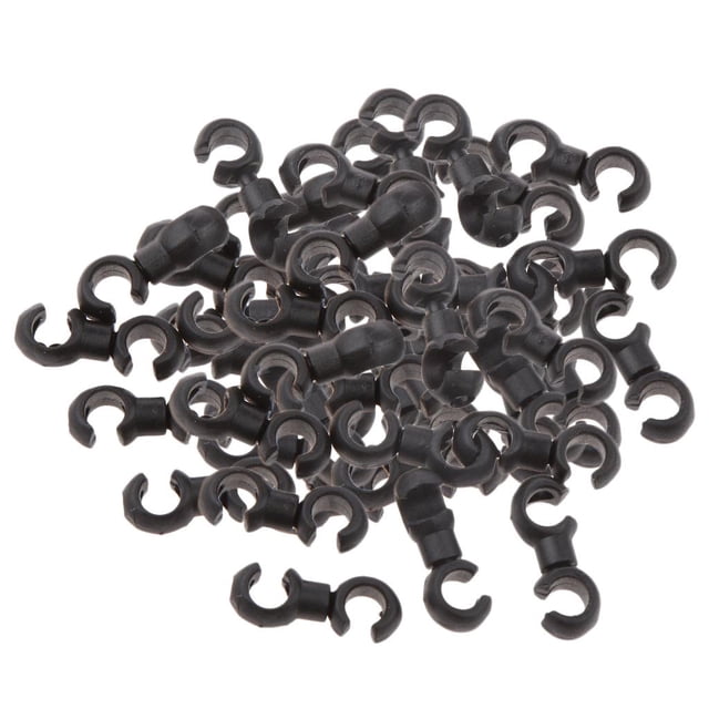 Abrazaderas con Gancho en Carretera de 50 Piezas Soportes de Guía de Tubería de Carcasa Cola Clips para cables de bicicleta