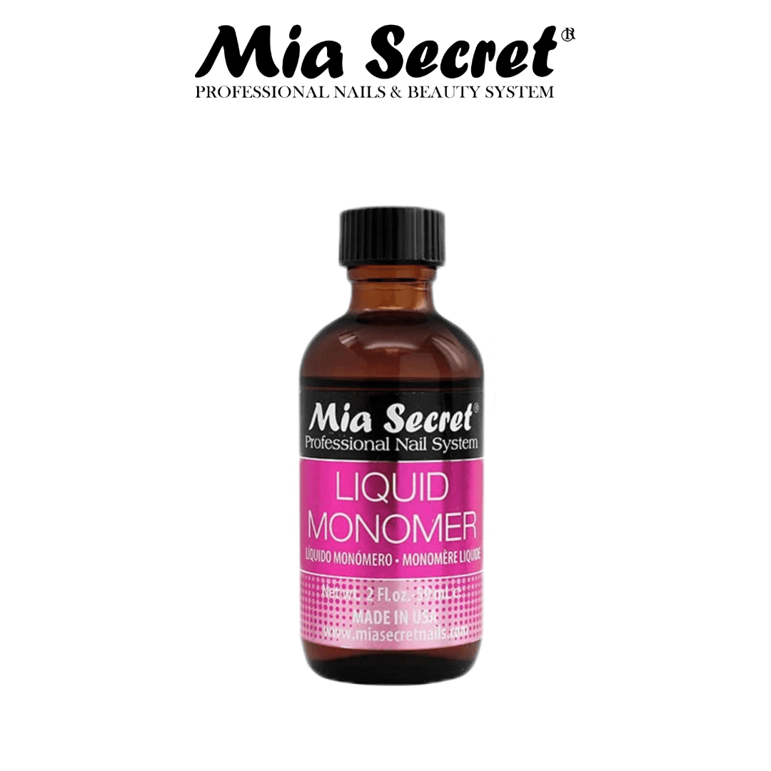 Mia Secret - Liquid Monomer 2oz & Clear Acrylic Powder, Pink Acrylic Powder, White Acrylic Powder- French 3D, Multibalance Natural Pink Acrylic Powder (0.5oz each) - Combo