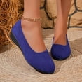 thumbnail image 5 of XUNKUSGA Shoes for Women Classic Soild Color Wedges Heels Slip On Shoes Women Lightweight Comfortable Closed Round Toe Womens Dress Shoes for Work,Blue,6.5, 5 of 8