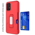 thumbnail image 3 of for Samsung Galaxy A72 5G Armor Belt Clip with Credit Card Holder, Holster, Kickstand Protective Full Body Heavy Duty Hybrid Cover ,Xpm Phone Case [Red], 3 of 10