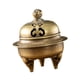 thumbnail image 5 of Quemador de incienso Incensario Adorno chino Pata de elefante Diseño de loto Diseño antiguo Bronce, 5 of 9