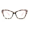 thumbnail image 3 of Womens Oversized Cat Eye Geometric lightening Bolt Print Sunglasses Tortoise Pink, 3 of 8