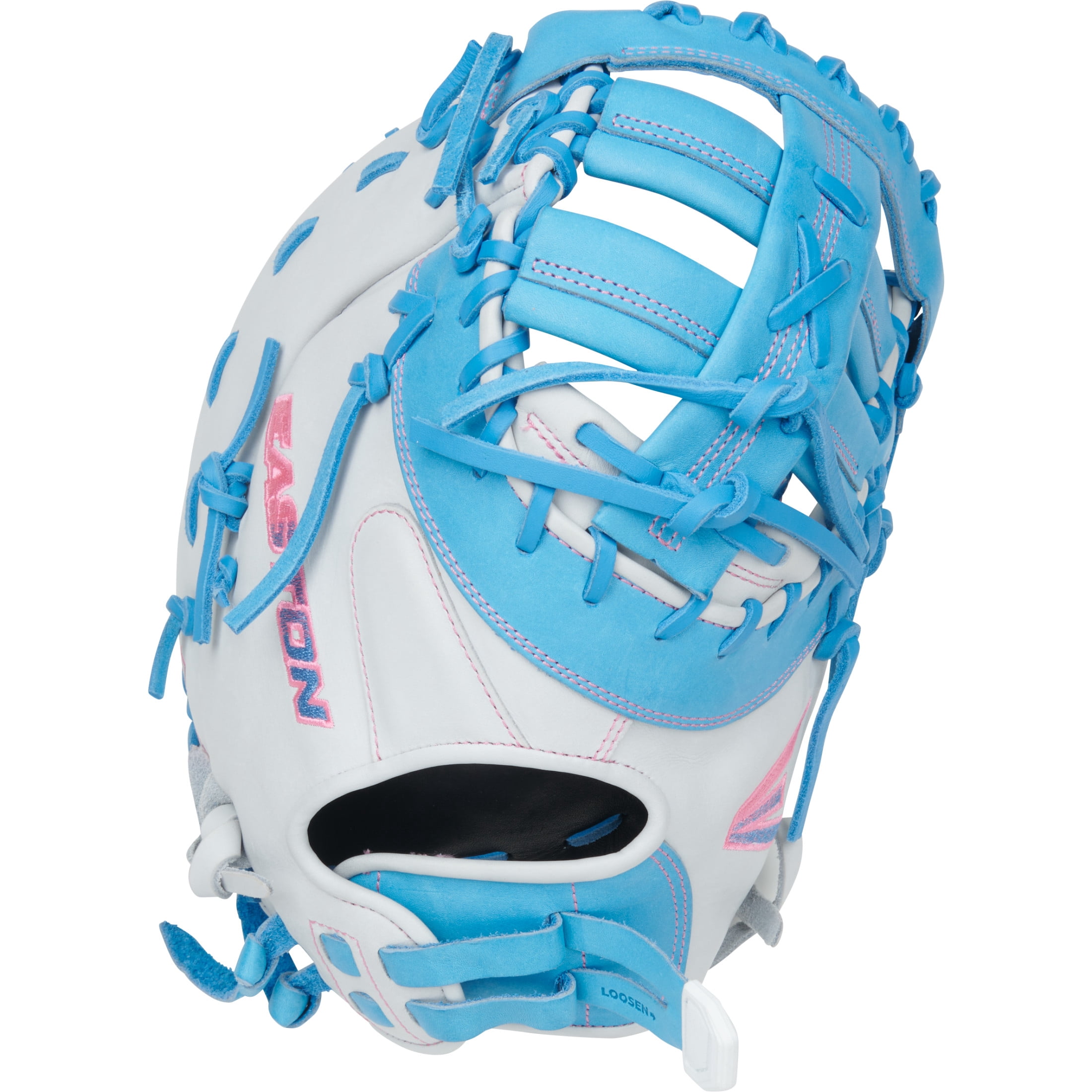 Easton Professional Collection Fastpitch First Base Mitt| 13-Inch | Single Post Double-Bar Web | LHT