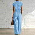 thumbnail image 6 of Iyufng Casual Summer Sleeveless Jumpsuits for Women with Pockets, Zip Up Fitted Waist, 6 of 7