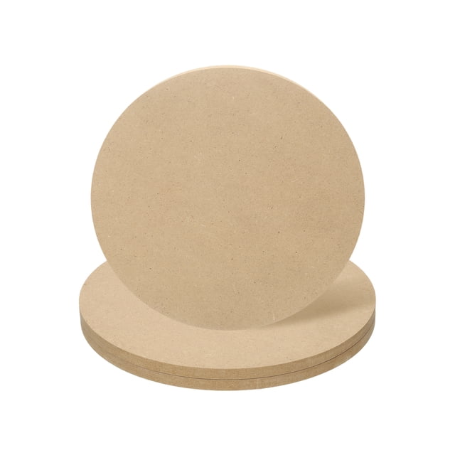 Uxcell 2pcs 8 Inch Wood Circles for Crafts, 0.31 Inch Thick Unfinished Blank Wooden Rounds Slice Cutouts