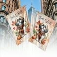 thumbnail image 4 of Hello Fall Shih Tzu Scarf Welcome Autumn with Leaves Pumpkins House Flag 28x40in Double Sided Lion Dog Lover Gifts Outdoor Decor - 00011, 4 of 5
