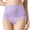 Purple, variant on Panties for Women Plus Size High Waist Solid Color Lace Bikini Loose Comfortable Underwear Lingerie