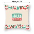 thumbnail image 4 of Billuyoard Funda de almohada de 2 piezas con estampado de elementos navideños, decoración de funda de almohada de poliéster lavable para sofá, funda de Kits de decoración para fiestas B-06718 Billuyoard HA007819-18, 4 of 6