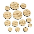 thumbnail image 1 of Keep in Touch with Heart Wood Mini Charms Shapes DIY Craft Jewelry - No Hole - 25mm (7pcs), 1 of 7