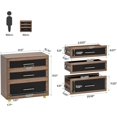 thumbnail image 3 of Tribesigns 3-Drawer File Cabinet, Modern Lateral Cabinet with PU Leather & Gold Handles, 3 of 7