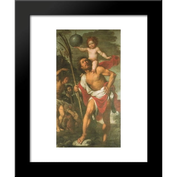 St. Christopher, St. Sebastian, St. Roch 20x24 Framed Art Print by Bernardo Strozzi