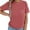 Watermelon Red, variant on Womens Maternity Shirt Nursing Comfort Breastfeeding Shirts For Mama Zipper Tops Distressed Pregnancy Clothes With Pocket Breathable Loose Dailywear