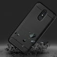 thumbnail image 3 of MYKOMI Phone Case for LG Q7 Q7+ Plus 7Q Alpha with Tempered Glass Screen Protector Cover and Slim Thin Soft TPU Mobile Rugged Cell Accessories Protective LGQ7+ Q7plus Q7a Women Men Carbon Fiber Black, 3 of 6