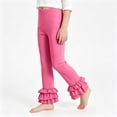thumbnail image 6 of Karoyedx Girls School Uniform Toddler Girls Leggings Cotton Leggings for Girls Warm Comfortable Stretchy Pants Kids Soft Tights Hot Pink Size,11-12Y, 6 of 8