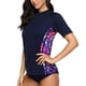 thumbnail image 1 of Traje de baño de secado rápido con protección solar para mujer, camiseta para mujer, 1 of 7