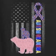 thumbnail image 2 of Wild Bobby Autism Grandma Tshirt Vintage American Flag Puzzle Autism Ribbon Autism Awareness Front and Back Men Tee, 2 of 5