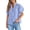 Light Blue, variant on PRETTYGARDEN Women's Summer Button Down Shirts Short Lantern Sleeve V Neck Cotton Cute Dressy Casual Ladies Tops Blouses
