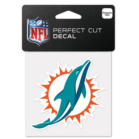 NFL Miami Dolphins Prime 4" x 4" Perfect Cut Decal