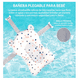 thumbnail image 4 of Bañera Tina Bebe Con Cojín 2pz Belug, Azul Marino con blanco, 4 of 5